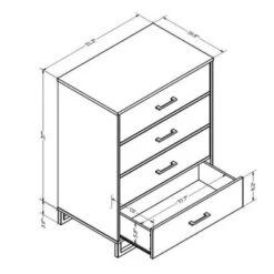 Mixed Material 4 Drawer Dresser - Room Essentials™ -Modern Living Sales GUEST 0183eaab ffa6 4b7e b8e1 e252b8eb2e08