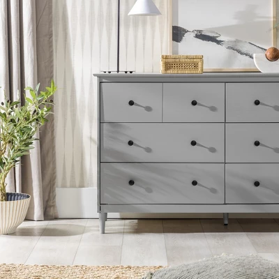 Stiva Classic Mid-Century Modern Horizontal 6 Drawer Dresser - Saracina Home 12 Stiva Classic Mid-Century Modern Horizontal 6 Drawer Dresser - Saracina Home - Image 10