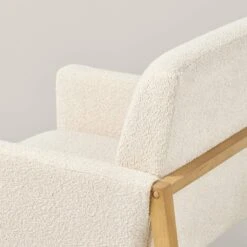 Boucle Upholstered Accent Arm Chair - Cream - Hearth & Hand™ With Magnolia -Modern Living Sales GUEST 048e0445 498d 4ee6 88fb 43fc40b20dd3