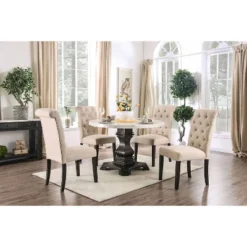 Buckley Round Dining Table White/Black - HOMES: Inside + Out -Modern Living Sales GUEST 04e03818 39c9 492b 92d0 6cfdd97dac1c