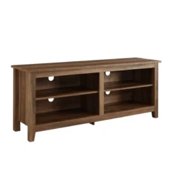 Transitional 4 Cubby Wood Open Storage TV Stand For TVs Up To 65"- Saracina Home -Modern Living Sales GUEST 055e3d67 b0c0 466b 95ea 08ad7d4ecdfb