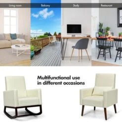 Tangkula 2-in-1 Upholstered Rocking Chair With Wood Leg & Pillow Relax Sofa Chair Light Grey/Beige/Dark Gray 17 Tangkula 2-in-1 Upholstered Rocking Chair With Wood Leg & Pillow Relax Sofa Chair Light Grey/Beige/Dark Gray -Modern Living Sales GUEST 063d47aa 120b 44ab ab92 f371f567685f