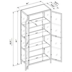 60" Crystal Cove Glass Cabinet Black - Threshold™ Designed With Studio McGee -Modern Living Sales GUEST 077c9530 b6e5 4ff2 8a6c 21b25ae09cb5