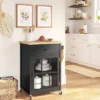 Windham Wood Top Kitchen Cart - Black - Threshold™ -Modern Living Sales GUEST 08ca94bf 2c90 4904 b6d6 f0b6e68ff353