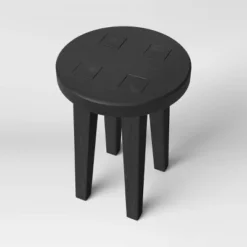 Woodland Carved Wood Accent Table - Black - Threshold™ -Modern Living Sales GUEST 09a9f405 9434 40d8 81a0 ee0ce367d4b3