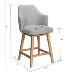 Kinston Swivel Curved Back Upholstered Counter Height Barstool - Threshold™ -Modern Living Sales GUEST 0cf41a59 02f8 4482 a305 0046c7165fa6