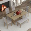 6 PCS Retro Dining Set With Unique-designed Table And Upholstered Chair-ModernLuxe -Modern Living Sales GUEST 0f009f15 591b 4850 815b 8e7ed0d76a80