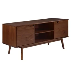 Solid Wood Mid-Century Modern TV Stand For TVs Up To 65" - Saracina Home -Modern Living Sales GUEST 124c1f93 b619 426b 85f1 839f07b6bcd7
