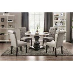 Buckley Round Dining Table White/Black - HOMES: Inside + Out -Modern Living Sales GUEST 17dd978a 28e1 4833 ade1 00d94cfb1beb