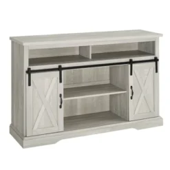 Transitional Sliding Barndoor Highboy TV Stand For TVs Up To 58" - Saracina Home 38 Transitional Sliding Barndoor Highboy TV Stand For TVs Up To 58" - Saracina Home -Modern Living Sales GUEST 1e7753a0 161a 461f a869 c017e7263cc2