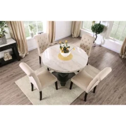 Buckley Round Dining Table White/Black - HOMES: Inside + Out -Modern Living Sales GUEST 1eaec16e a22c 4046 aa25 778fad2ef351