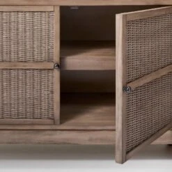 Brandeis Woven TV Stand For TVs Up To 60" Brown - Threshold™ Designed With Studio McGee -Modern Living Sales GUEST 207e0e77 d234 4ee8 8261 19fba8aebd36