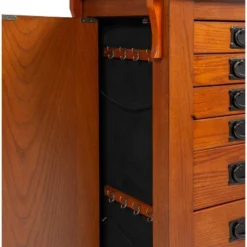 Delia Jewelry Armoire Brown - Powell Company -Modern Living Sales GUEST 2245716a fa42 47af 9bbe f7ab634fcde4