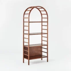 72" Holladay Curved Wooden Bookcase - Threshold™ Designed With Studio McGee 24 72" Holladay Curved Wooden Bookcase - Threshold™ Designed With Studio McGee -Modern Living Sales GUEST 245145c7 43e9 43cb 9096 d7c8d5f6dc83