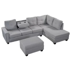 108" Reversible L-Shape Sectional Sofa Couch With Storage Ottoman-ModernLuxe -Modern Living Sales GUEST 261f9c97 8361 42af a0f8 f1341f4386d7