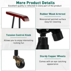 Costway Velvet Home Office Chair Swivel Adjustable Task Chair W/ Wooden Armrest -Modern Living Sales GUEST 295110a1 e91b 43ce 9389 c004659f2d4f