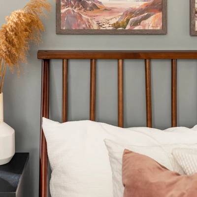 Boho Solid Wood Spindle Platform Bed - Saracina Home 11 Boho Solid Wood Spindle Platform Bed - Saracina Home - Image 9