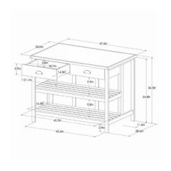 Wood Kitchen Island Table With Storage Black/Natural - Hearth & Hand™ With Magnolia -Modern Living Sales GUEST 2fa25cb1 7714 4f9d 981c 1da4f9561601