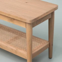 Wood & Cane Bench Natural - Hearth & Hand™ With Magnolia -Modern Living Sales GUEST 3148ecc4 67d2 4687 b753 97399c771307