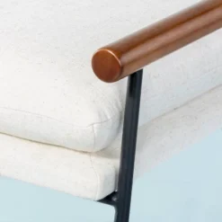 Cushioned Metal & Wood Bench - Cream/Black - Hearth & Hand™ With Magnolia -Modern Living Sales GUEST 31d32cd8 6e8f 42a8 ba93 0f4864c8073d