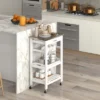 Costway Compact Kitchen Island Cart Rolling Service Trolley With Stainless Steel Top Basket -Modern Living Sales GUEST 36ec5ea6 0078 4d00 bc83 41ba7dd234f3