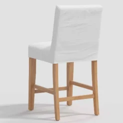 Nazanin Slipcover Counter Height Barstool Twill White - Threshold™ -Modern Living Sales GUEST 39492191 5298 4370 b788 c7150e0059c3
