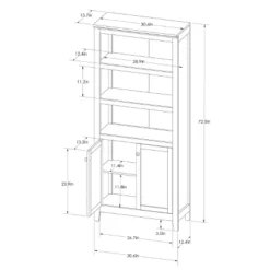 72" Carson 5 Shelf Bookcase With Doors - Threshold™ -Modern Living Sales GUEST 3a1f8290 d158 40aa b1f4 5779b61cc696