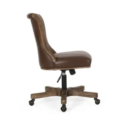 Coulee Contemporary Upholstered Roll Back Swivel Office Chair Dark Brown/Natural - Christopher Knight Home 17 Coulee Contemporary Upholstered Roll Back Swivel Office Chair Dark Brown/Natural - Christopher Knight Home -Modern Living Sales GUEST 3bfb8dc1 9bd2 4530 a813 0a3e59ca7a35