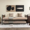 Costway Twin 2-In-1 Daybed Frame With Trundle Bed Set Steel Platform Sofa Bed Black 1 Costway Twin 2-In-1 Daybed Frame With Trundle Bed Set Steel Platform Sofa Bed Black -Modern Living Sales GUEST 4024a4d2 b466 4a93 9633 931755388b8a