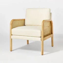Cane Accent Chair Cream - Threshold™ Designed With Studio McGee -Modern Living Sales GUEST 425dab13 ab47 4f03 adfa 872e0793bca3
