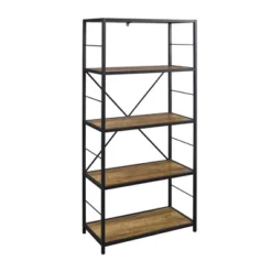 63" 4 Shelf Industrial Transitional Tall Bookshelf - Saracina Home -Modern Living Sales GUEST 43f6ae14 00e5 4498 b215 cdae8a95d4c2
