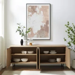 Modern 4 Door Reeded Sideboard - Saracina Home -Modern Living Sales GUEST 450d82fd 3073 46cc b58d e8be232d61c5