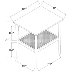 Wood & Cane Square Accent Side Table - Hearth & Hand™ With Magnolia -Modern Living Sales GUEST 46b28839 eb42 4b32 a0f7 6d40fd6b5238