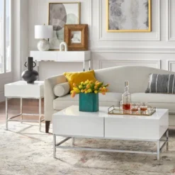 Lewis Modern Sofa Table White - Buylateral -Modern Living Sales GUEST 498be4d2 5f78 483e 99dd 99a647647d90