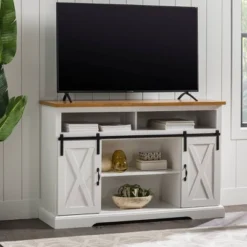 Transitional Sliding Barndoor Highboy TV Stand For TVs Up To 58" - Saracina Home 35 Transitional Sliding Barndoor Highboy TV Stand For TVs Up To 58" - Saracina Home -Modern Living Sales GUEST 4c19d460 b0f1 4bd4 adae 7d662cd1c88d