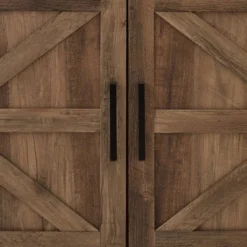 Atticus Modern Farmhouse 2 Door Corner TV Stand For TVs Up To 55" Rustic Oak - Saracina Home -Modern Living Sales GUEST 4c8dcf3c ad69 425f 9117 f6aaa0b7bb81