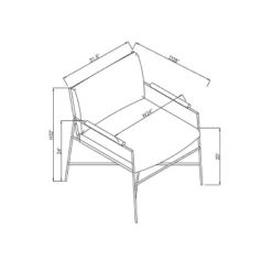 Faux Leather & Metal Accent Chair - Black/Brown - Hearth & Hand™ With Magnolia -Modern Living Sales GUEST 4e635009 68d5 4967 b3d3 447b3cfde562