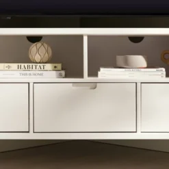 Cara Mid-Century Modern 3 Drawer Corner TV Stand For TVs Up To 58" - Saracina Home -Modern Living Sales GUEST 4fd87e73 4820 481c 992e dd4b9bda1b48