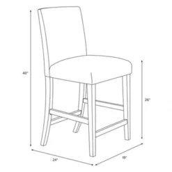 25" Velvet Parsons Counter Height Barstool Wood - Threshold™ -Modern Living Sales GUEST 502e98e9 d371 4be1 ac02 195efdc5d03b