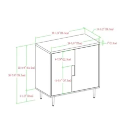Modern Accent Cabinet With Color Pop Interior - Saracina Home -Modern Living Sales GUEST 5086d616 ad3e 40ba bca2 a4861a7e7a12
