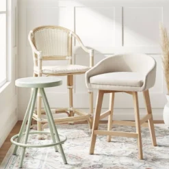 Parksley Rattan And Woven Counter Height Barstool White - Threshold™ -Modern Living Sales GUEST 51f30ece 4c8b 4fcf 8461 e948b9e3ffda