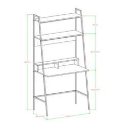 36" Writing Desk With Open Storage Ladder Bookshelf - Saracina Home -Modern Living Sales GUEST 57892fcd 555d 4b9c a414 11a241c58962