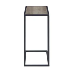 23" Modern Rectangle Two-Tone C Side Table With Metal Base - Saracina Home -Modern Living Sales GUEST 5bfa4338 4c50 438e 8f84 c70205739613