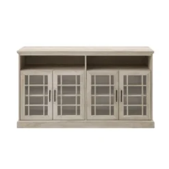 Transitional 4 Door Windowpane TV Stand For TVs Up To 65" - Saracina Home -Modern Living Sales GUEST 5d64fa4a 7170 414b abad cc72d8ce7fd1