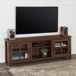 Tasi Glass Door Console TV Stand For TVs Up To 80" - Saracina Home -Modern Living Sales GUEST 5df2eb10 a430 4013 a951 9057a4d84029