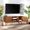 Solid Wood Mid-Century Modern TV Stand For TVs Up To 65" - Saracina Home -Modern Living Sales GUEST 5eb0615c 573f 4304 a2d2 436cc42e8064