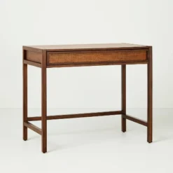Wood & Cane Transitional Writing Desk - Hearth & Hand™ With Magnolia -Modern Living Sales GUEST 6142daf1 834b 4774 b827 a5250acebc04