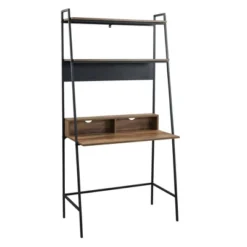 36" Writing Desk With Open Storage Ladder Bookshelf - Saracina Home -Modern Living Sales GUEST 62238f92 a3f2 4932 b53f 1b8c4ab359c8