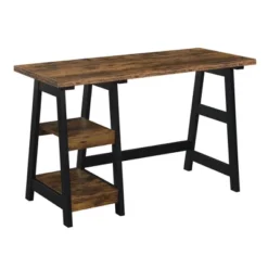 Designs2Go Trestle Desk With Shelves - Breighton Home -Modern Living Sales GUEST 63e3a54d 0d29 4709 87d7 2c9754419ab8