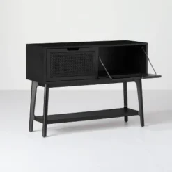 Wood & Cane Console Table With Pull-Down Drawers - Hearth & Hand™ With Magnolia -Modern Living Sales GUEST 653613cb c525 4ce5 ad5e a4ee9dc6a2f8